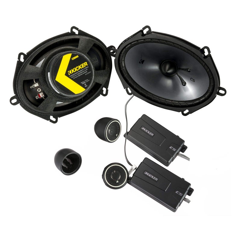 KICKER 46CSS684 CS-Series CSS68 6x8-Inch (160x200mm) Component System with .75-inch tweeters, 4-Ohm (Pair) - Image 2